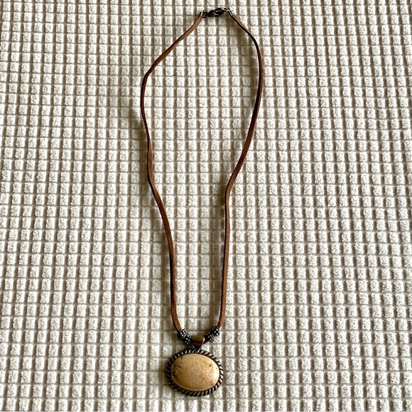 Jasper Stone Pendant Necklace - Picture 2 of 5